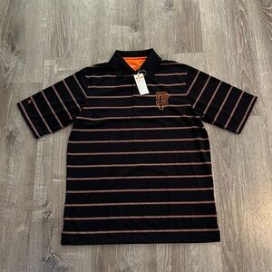 Men's San Francisco Giants Antigua Black/orange Polo